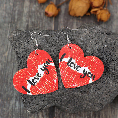 “I Love You” Heart Earrings