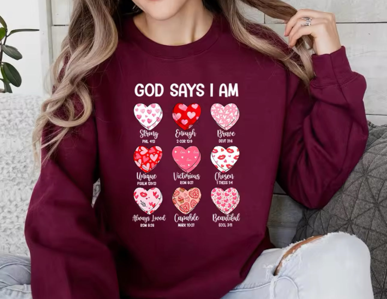 God Says I Am… Sweatshirt (s-3xl, multiple colors)