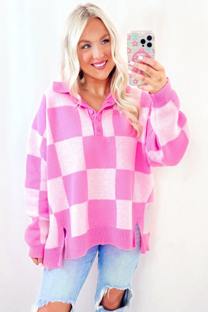 Claire Checkered Sweater (s-xl)