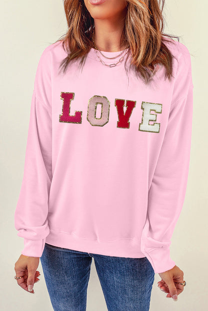 Love Patchwork Sweatshirt (s-2xl)