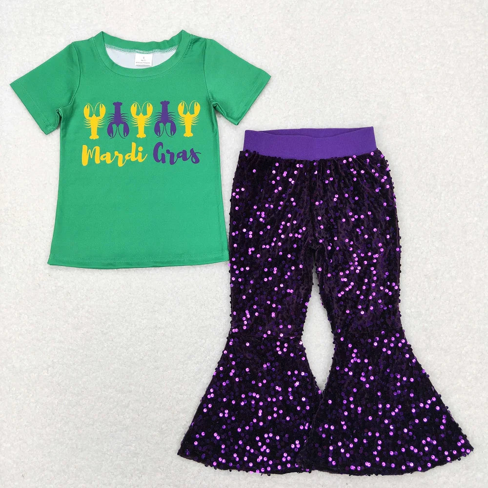 Crawfish & Sequins Mardi Gras Outfit (multiple colors)