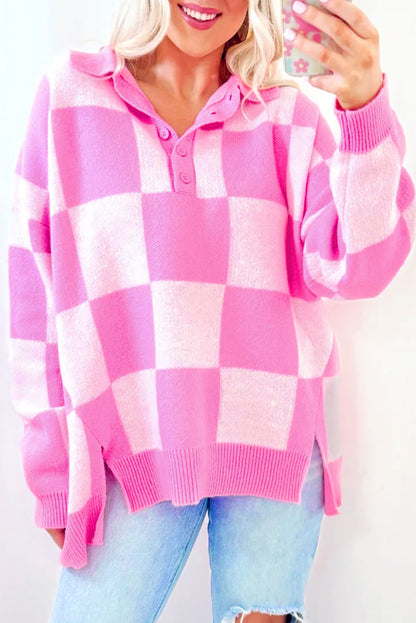 Claire Checkered Sweater (s-xl)