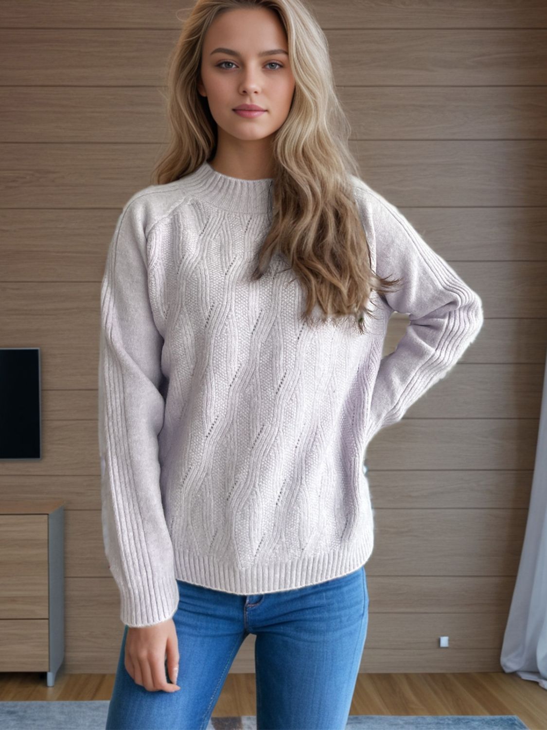 Mel Mock Neck Sweater (OS, multiple colors)