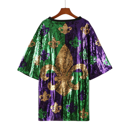 Carnival Sequin Shirt Dress (multiple designs)