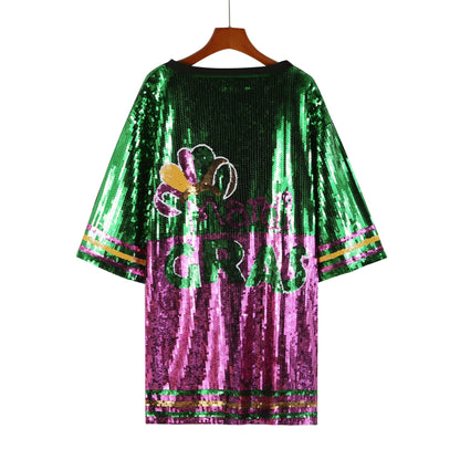 Carnival Sequin Shirt Dress (multiple designs)