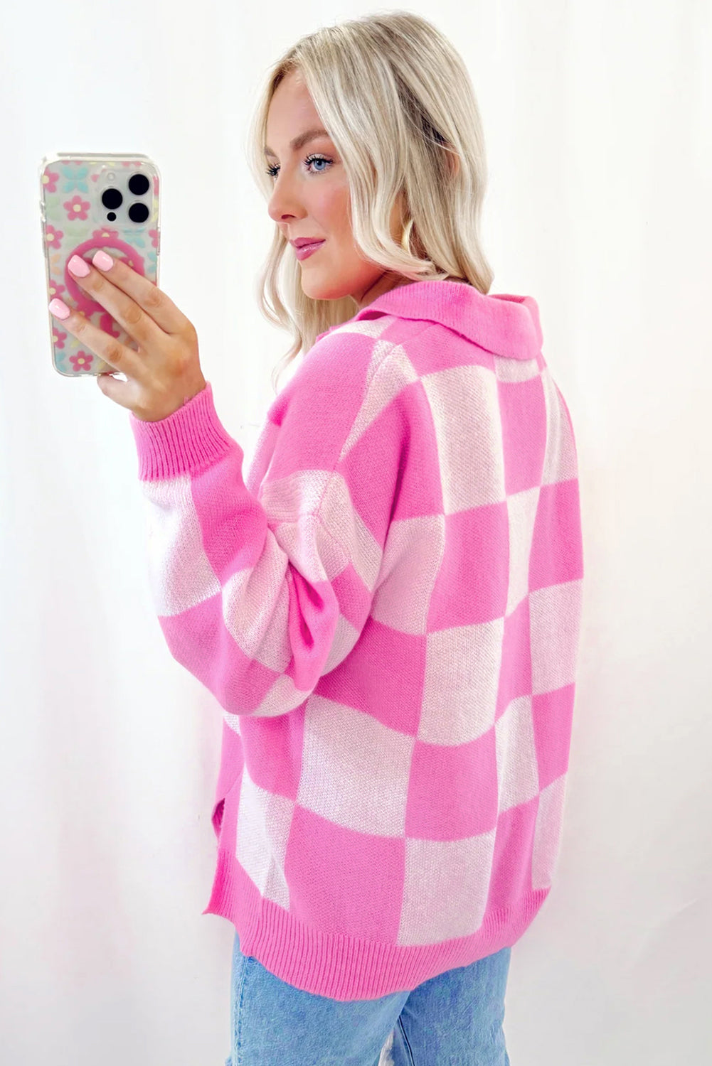 Claire Checkered Sweater (s-xl)