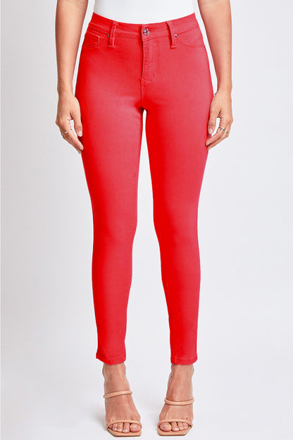 YMI Jeanswear Hyperstretch Mid-Rise Skinny Jeans (Red)