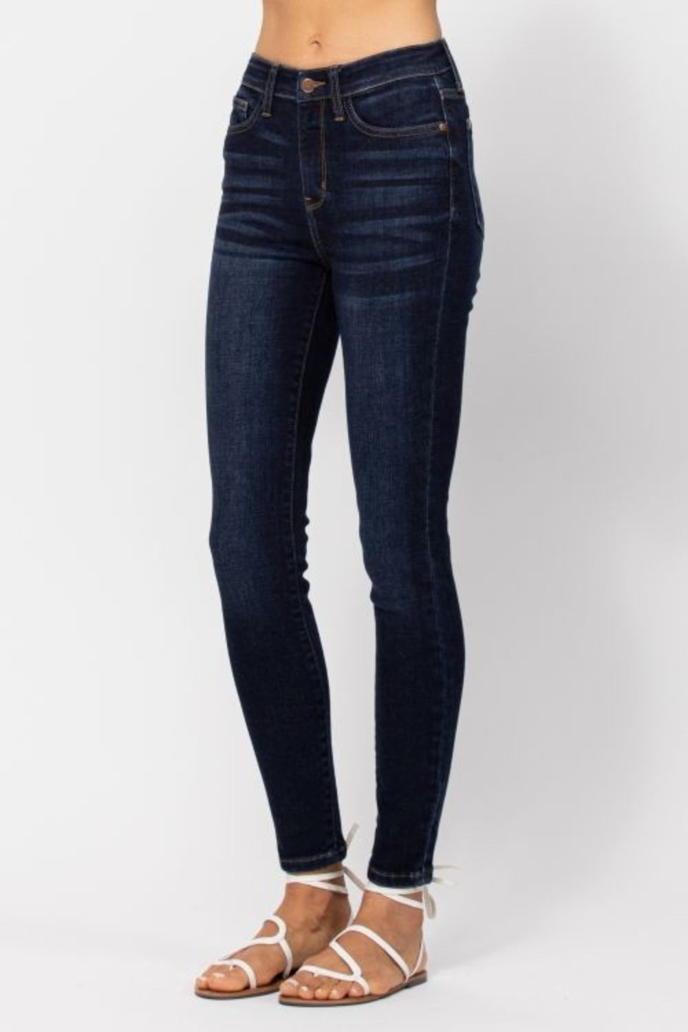 Judy Blue Full Size High Waist Handsand Skinny Jeans (0-24w)