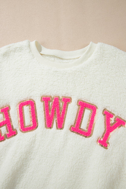 Howdy Patch Sherpa Sweatshirt (s-2xl)