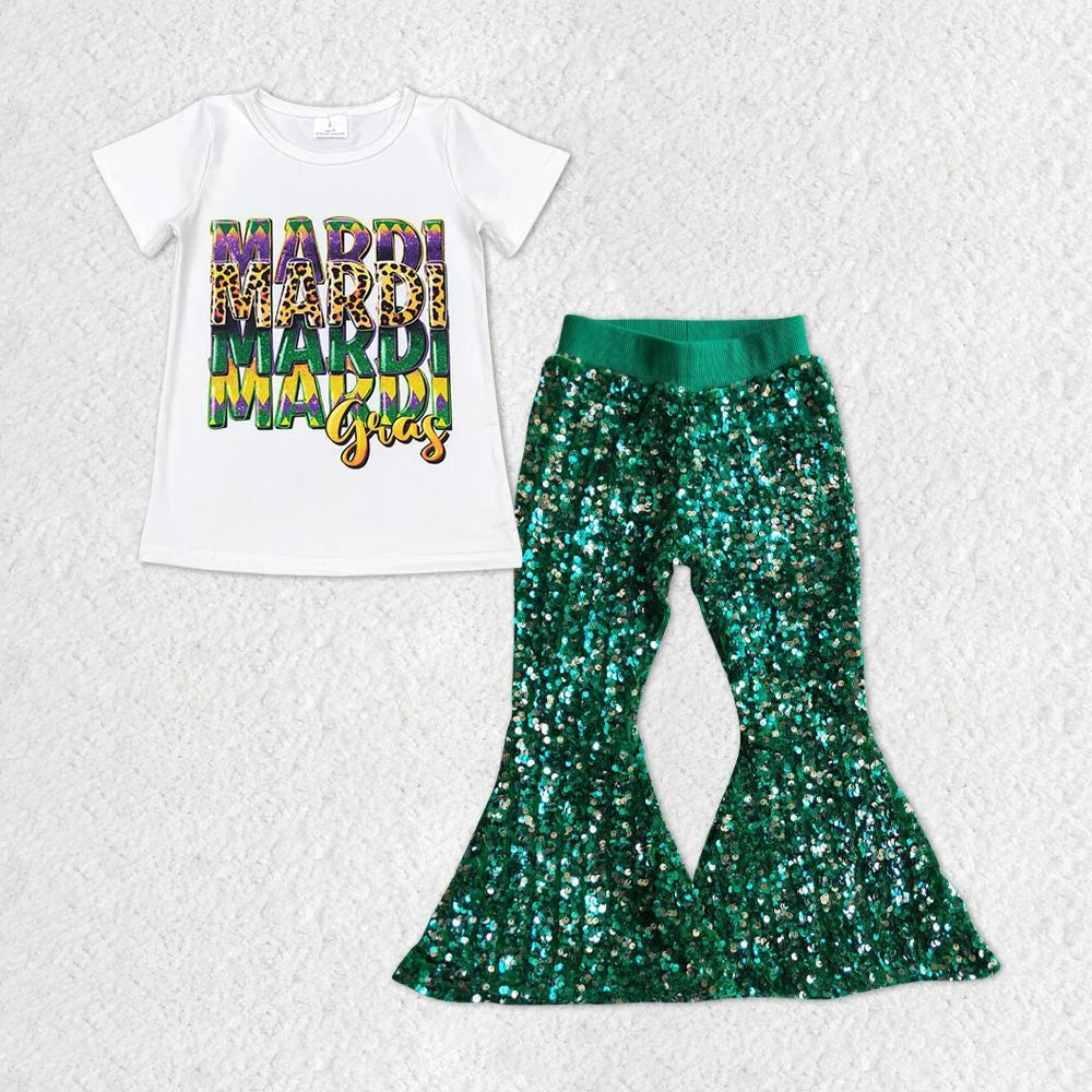 Mardi Gras Kiddo 2-Piece Set (multiple colors)