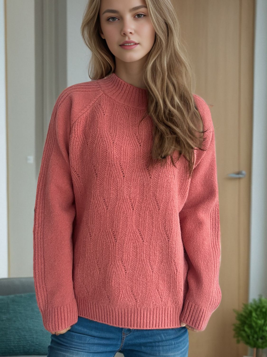 Mel Mock Neck Sweater (OS, multiple colors)