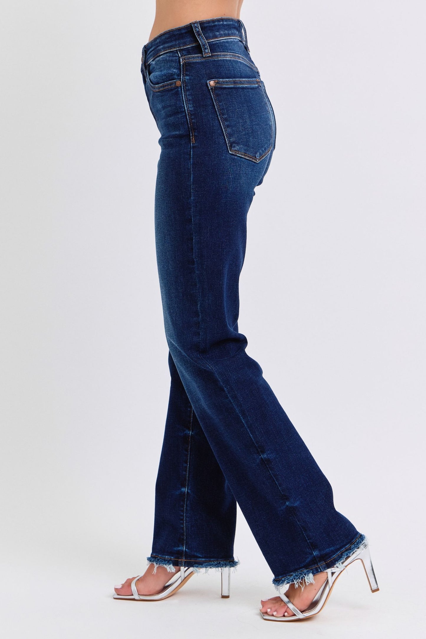 Judy Blue Raw Hem Straight Leg Jeans (0-24w)