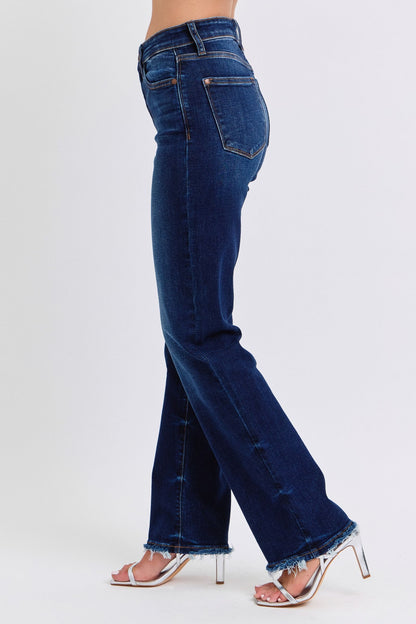 Judy Blue Raw Hem Straight Leg Jeans (0-24w)