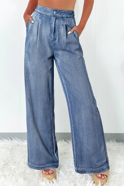 High Waist Wide Leg Jeans (4-16)