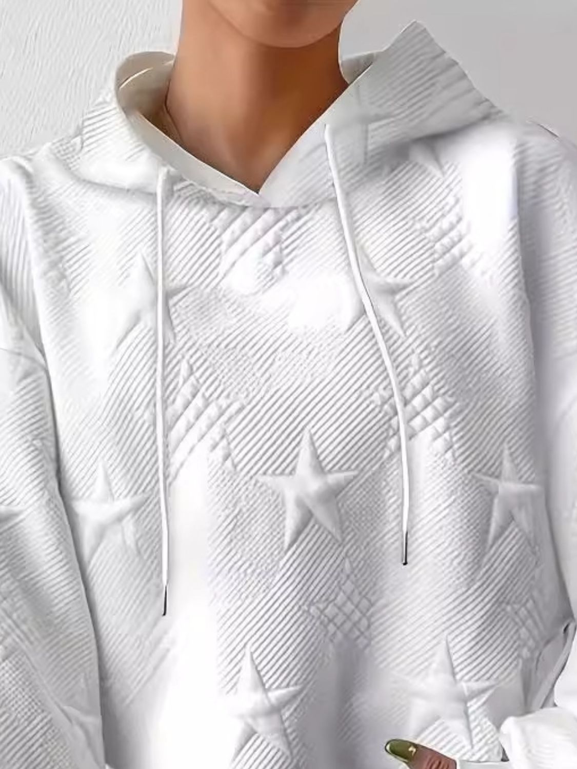 Star Texture Hoodie (plus, 14-28, multiple colors)