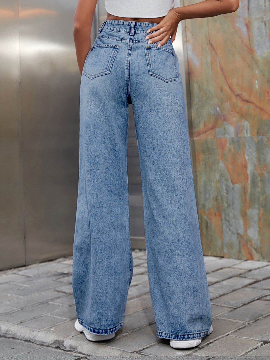 90’s Distressed Wide Leg Jeans (xs-l, multiple colors)