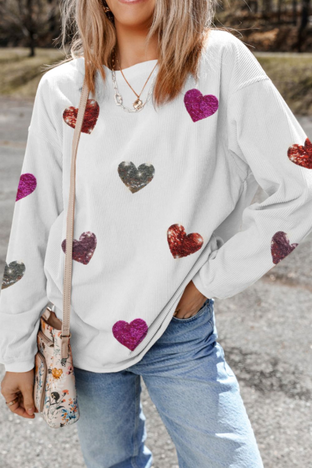 Sequin Heart Sweatshirt (s-xl)