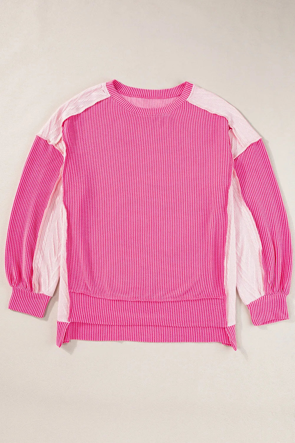 Pretty In Pink Exposed Seam Sweatshirt (s-xl)