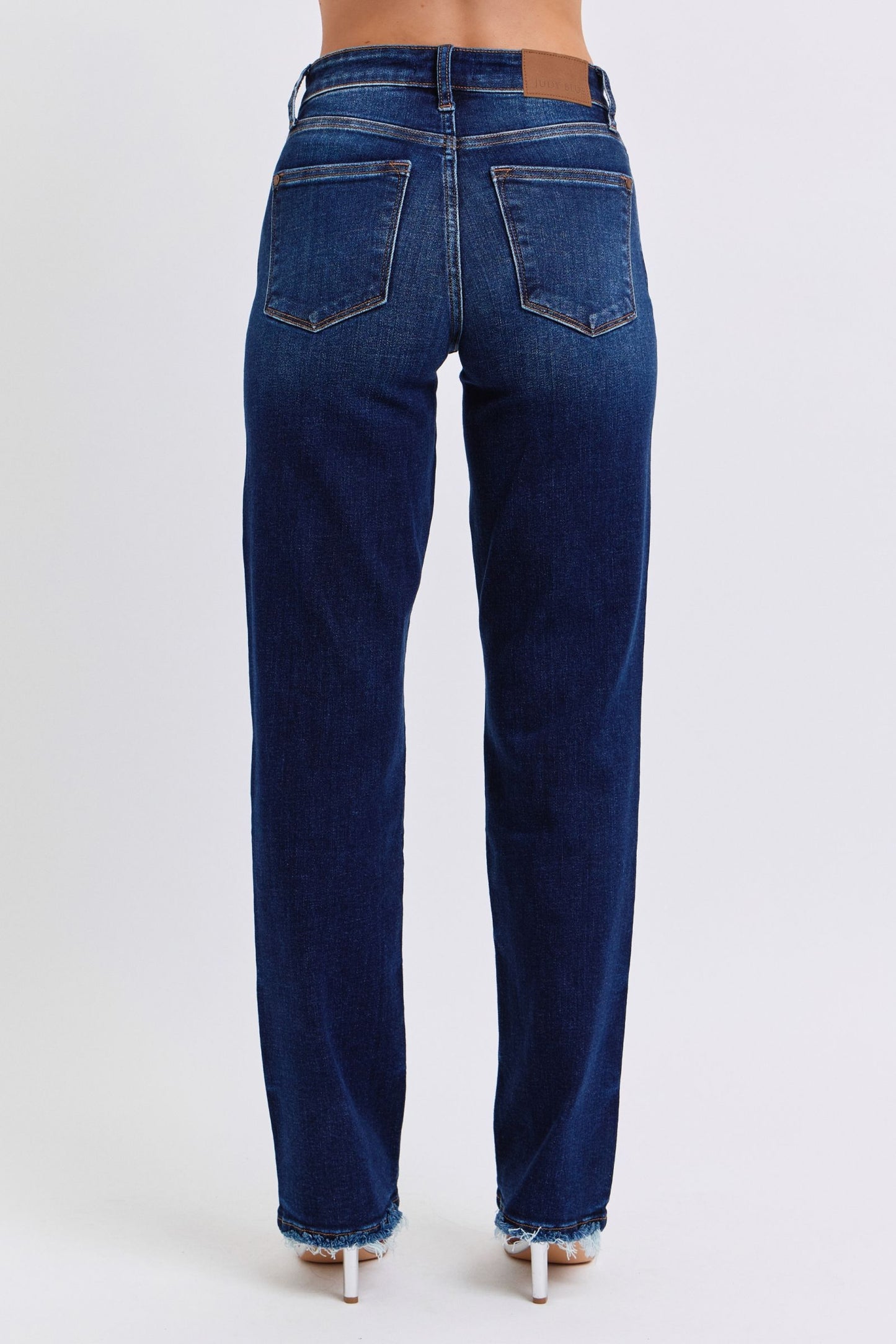 Judy Blue Raw Hem Straight Leg Jeans (0-24w)