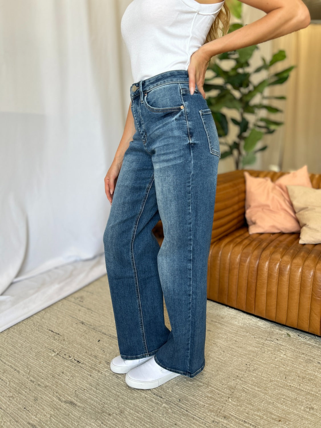 RFM High Rise Tummy Control Wide Leg Jeans (3-24w)