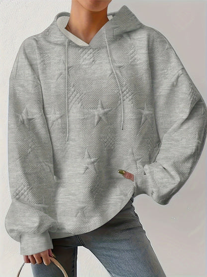 Star Texture Hoodie (plus, 14-28, multiple colors)