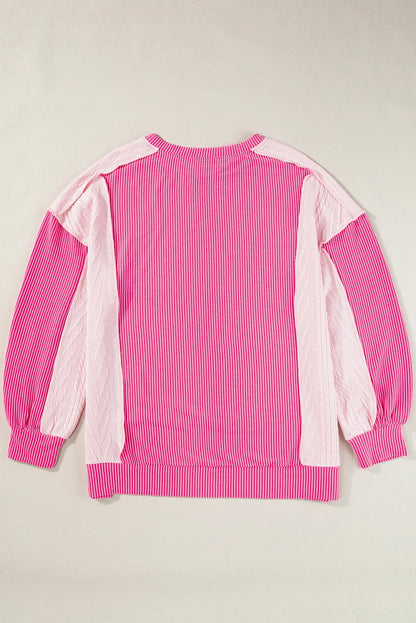 Pretty In Pink Exposed Seam Sweatshirt (s-xl)