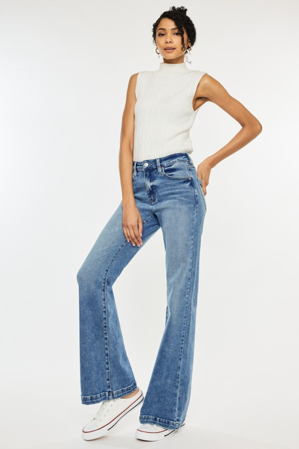 Kancan High Rise Wide Leg Jeans (1-15)