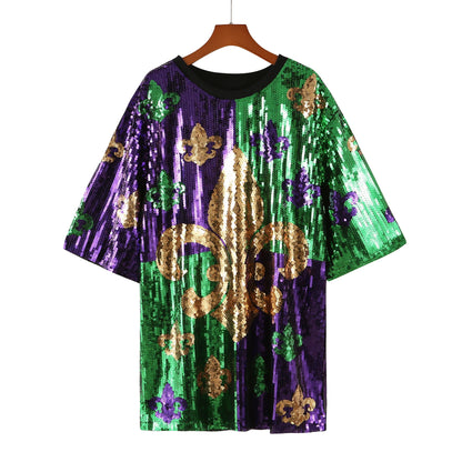 Carnival Sequin Shirt Dress (multiple designs)