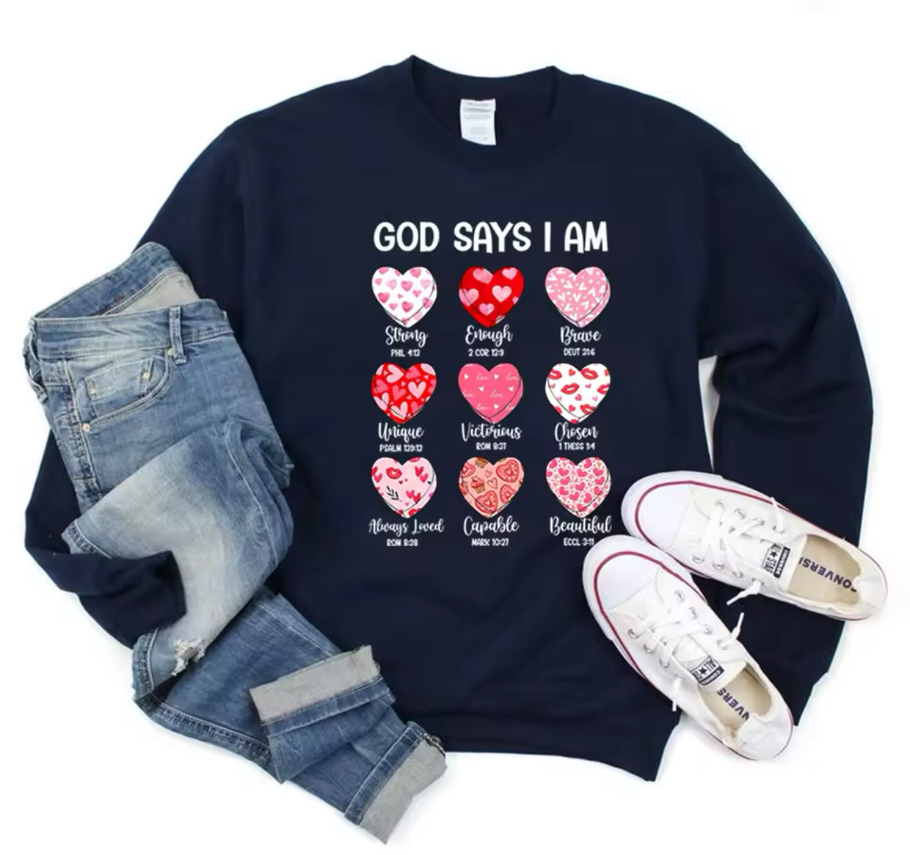 God Says I Am… Sweatshirt (s-3xl, multiple colors)