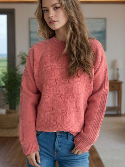 Mel Mock Neck Sweater (OS, multiple colors)