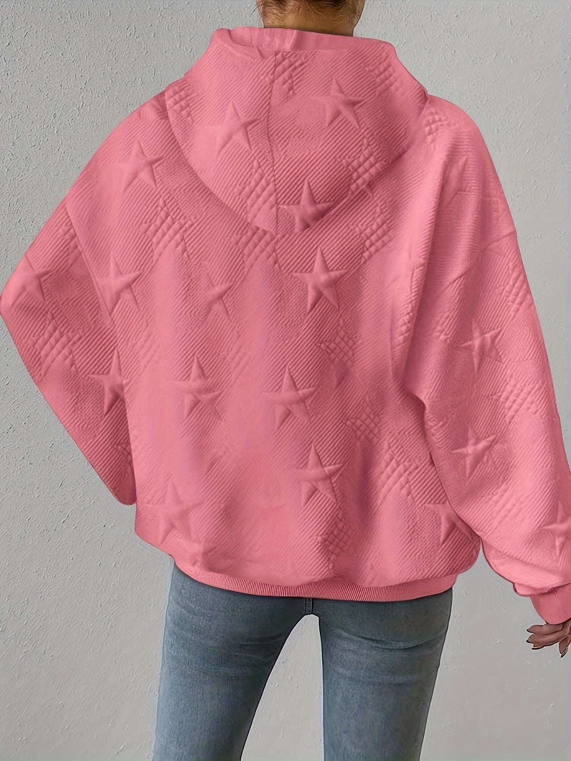 Star Texture Hoodie (plus, 14-28, multiple colors)