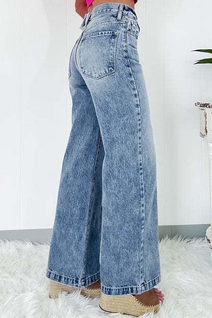 High Waist Wide Leg Jeans (6-16)