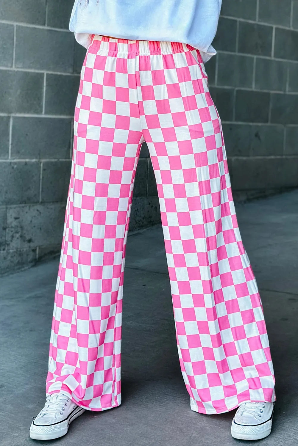 Checkered Wide Leg Pants (s-xl, multiple colors)