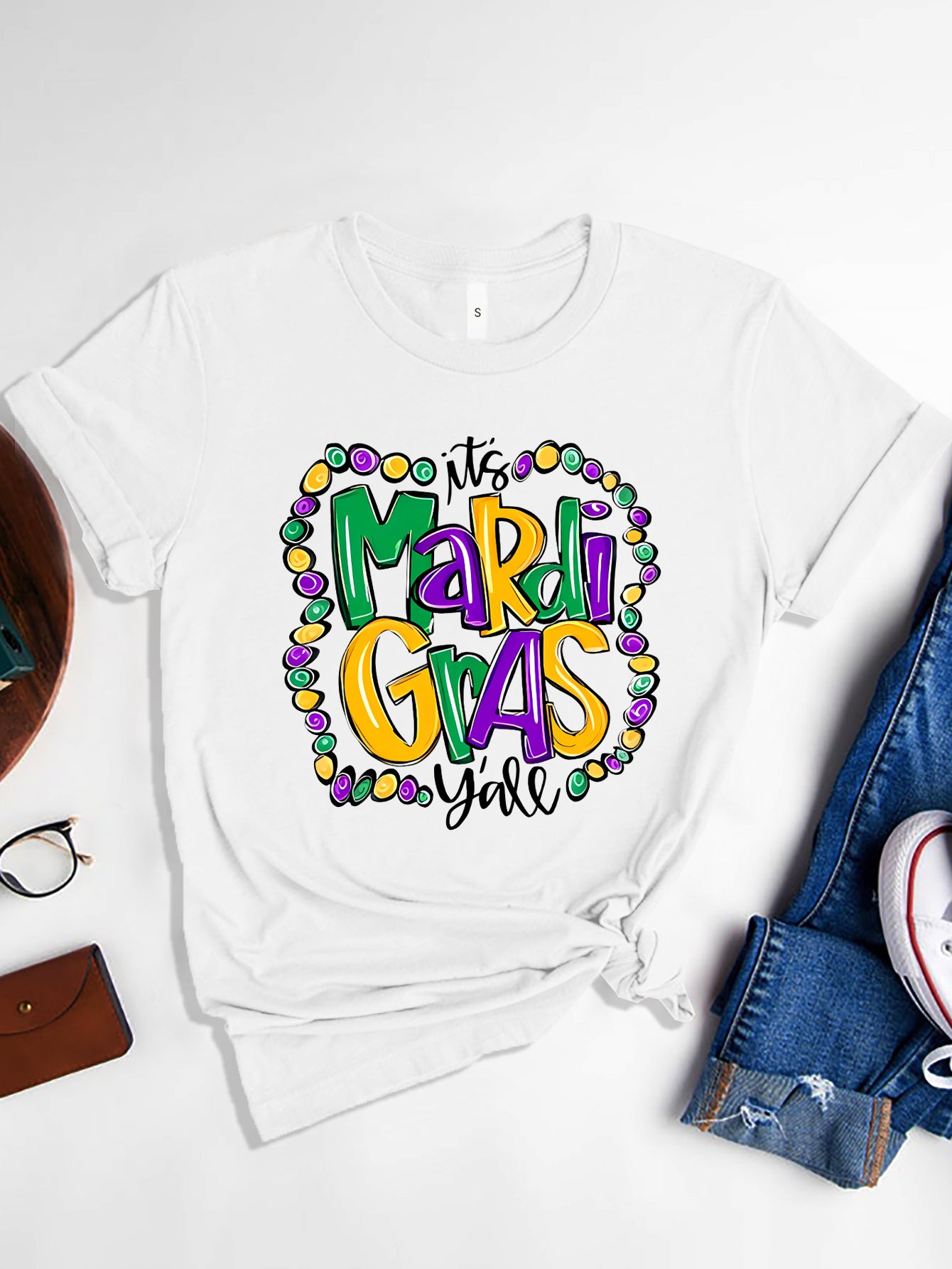 It's Mardi Gras Y'all Tee (s-2xl, multiple colors)