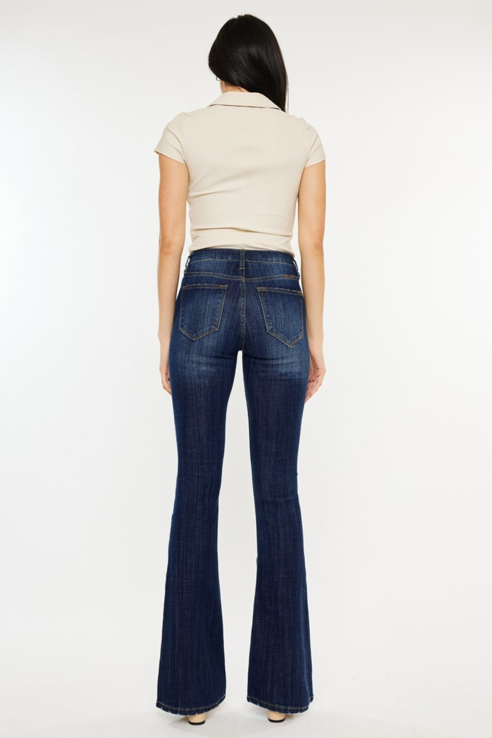 Kancan Mid Rise Slim Flare Jeans (size 1 to plus)