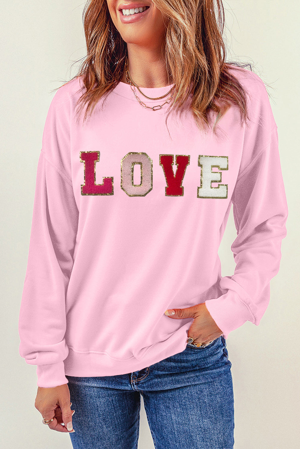 Love Patchwork Sweatshirt (s-2xl)