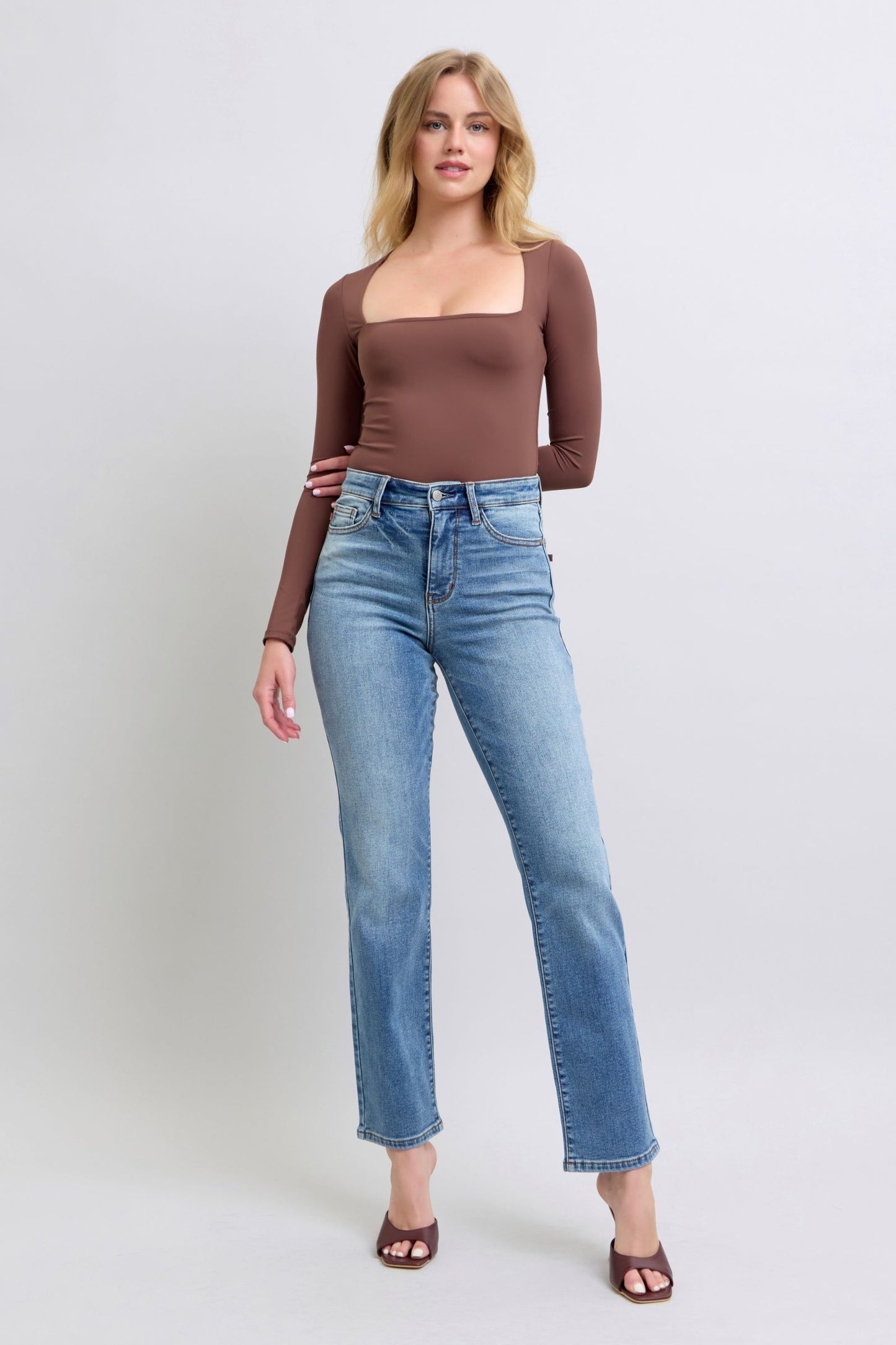 Judy Blue Full Thermal Straight Jeans (0-24w)