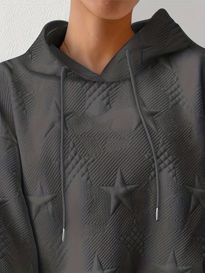 Star Texture Hoodie (plus, 14-28, multiple colors)