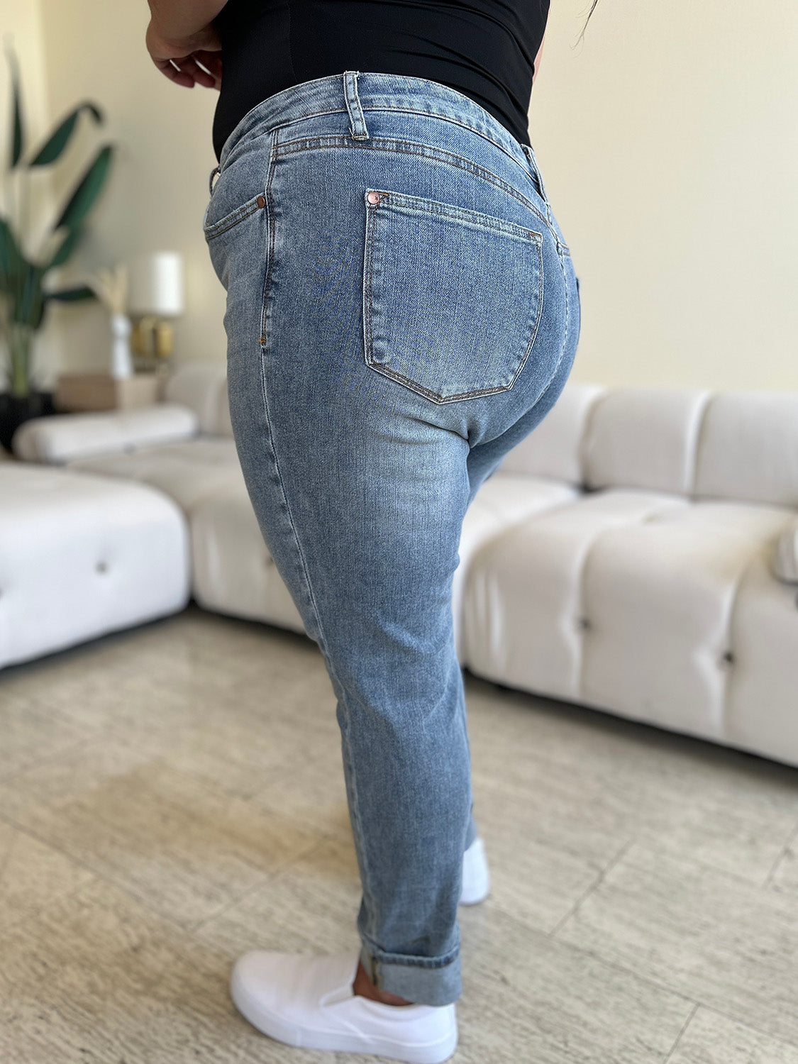 Judy Blue High Waist Cuff Hem Jeans (0-24w)