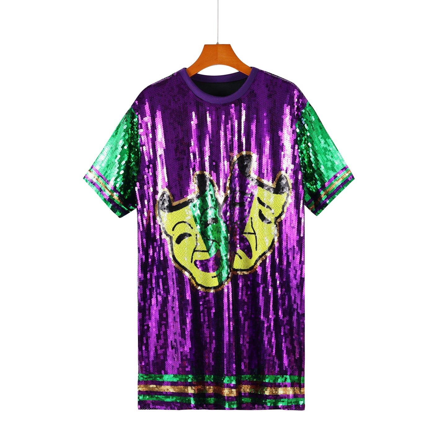 Carnival Sequin Shirt Dress (multiple designs)