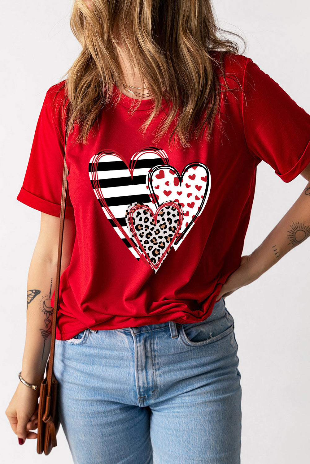 Stripes and Hearts Tee (s-2xl)