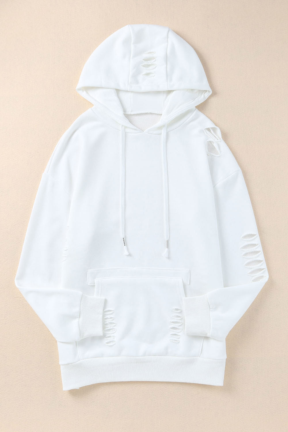 Distressed Drawstring Hoodie (s-2xl, multiple colors)