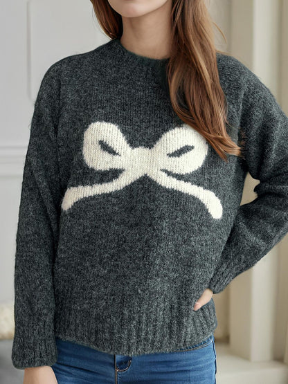 Ivy League Bow Sweater (OS, multiple colors)