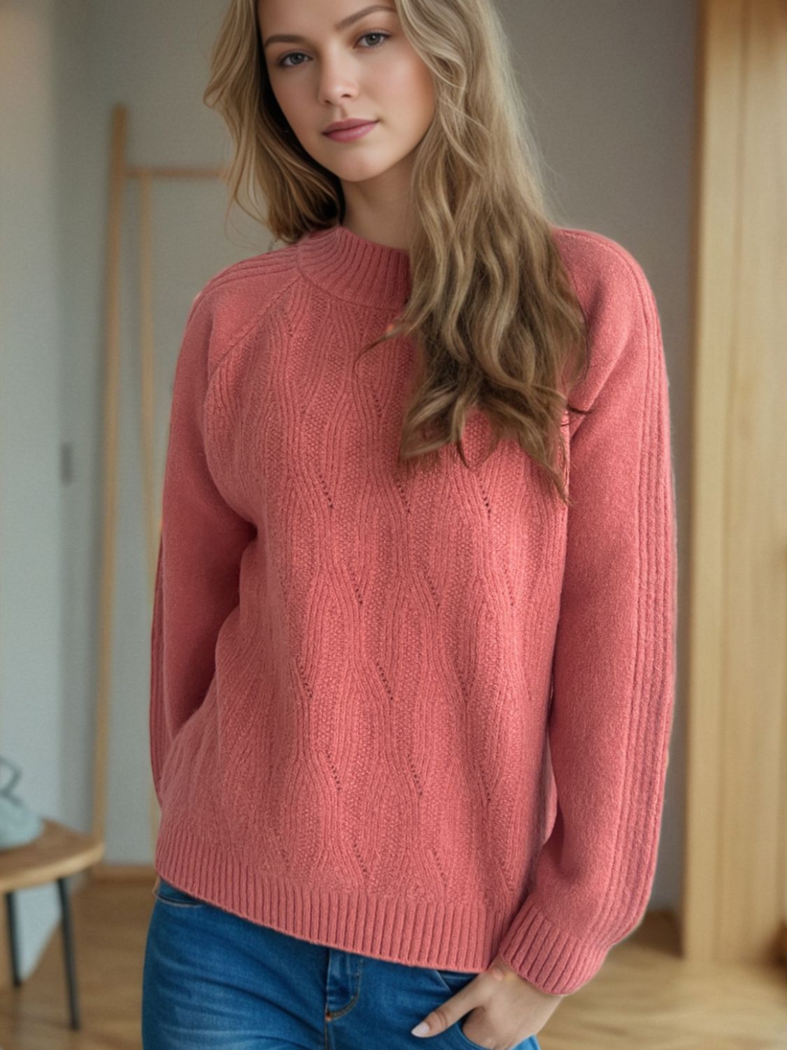 Mel Mock Neck Sweater (OS, multiple colors)