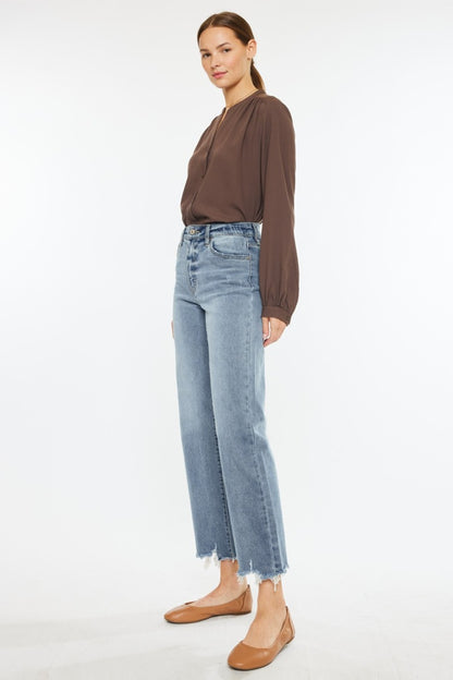 Kancan High Rise Slim Wide Leg Jeans (0-15)