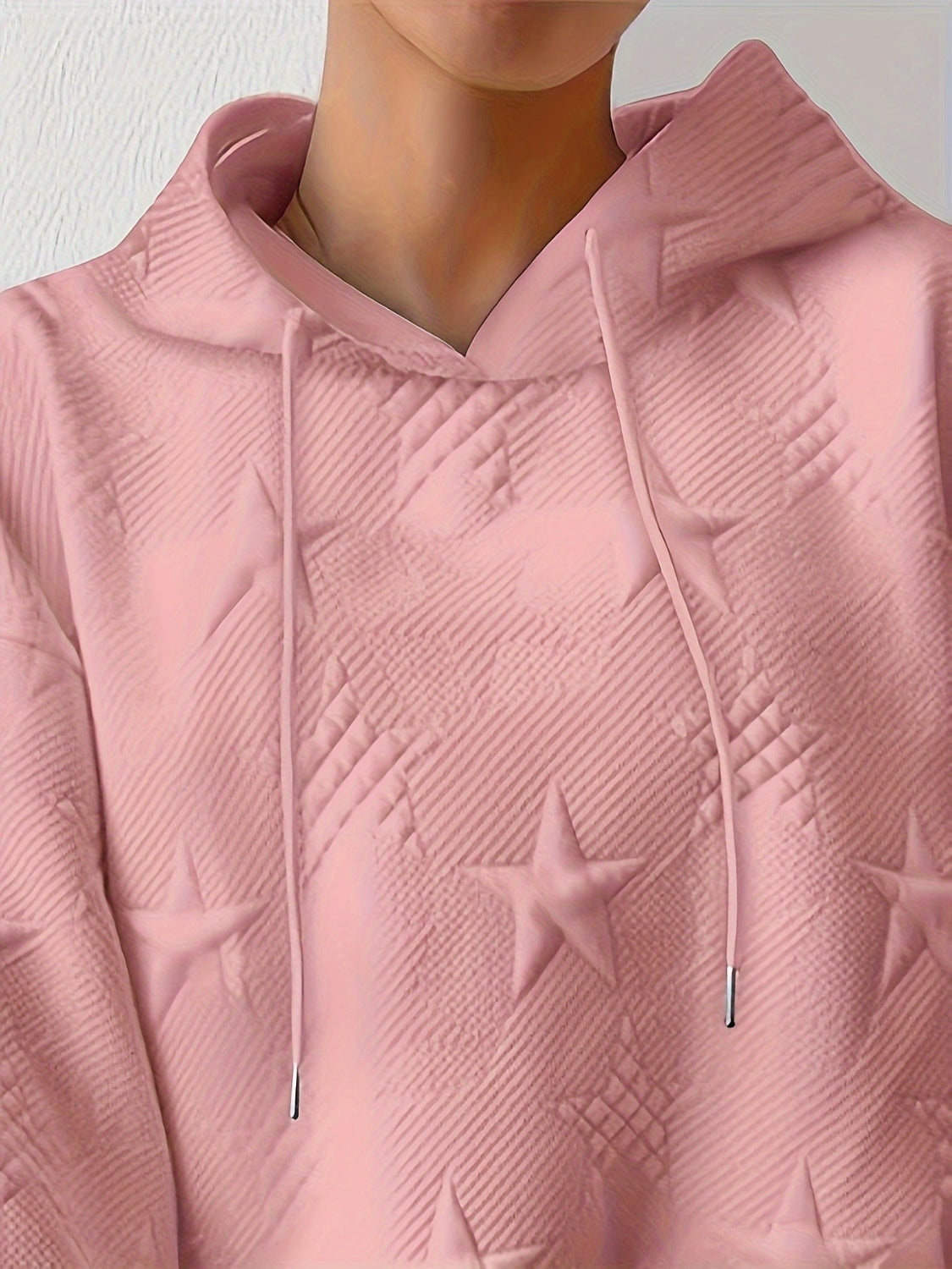 Star Texture Hoodie (plus, 14-28, multiple colors)