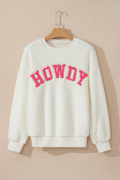 Howdy Patch Sherpa Sweatshirt (s-2xl)