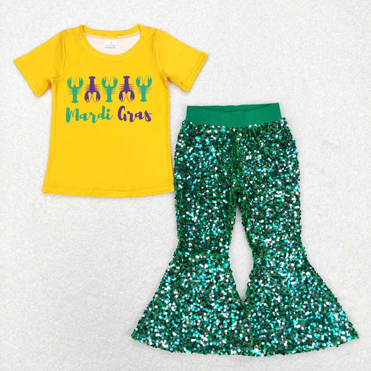 Crawfish & Sequins Mardi Gras Outfit (multiple colors)