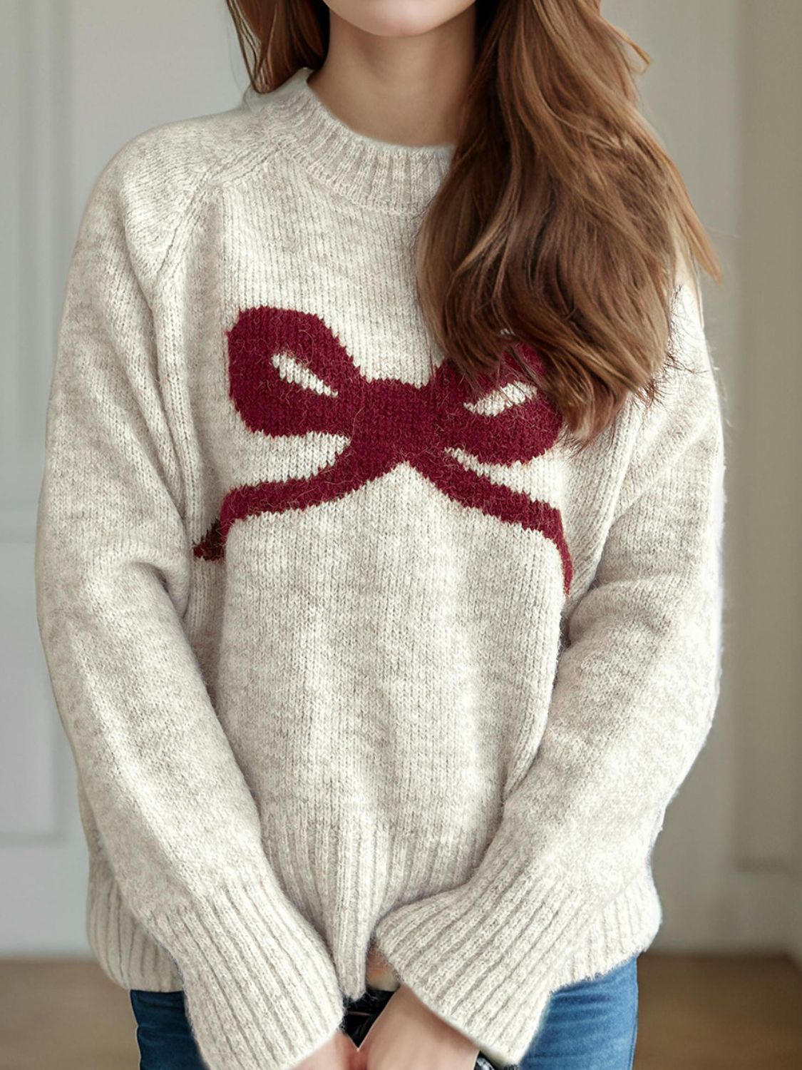 Ivy League Bow Sweater (OS, multiple colors)