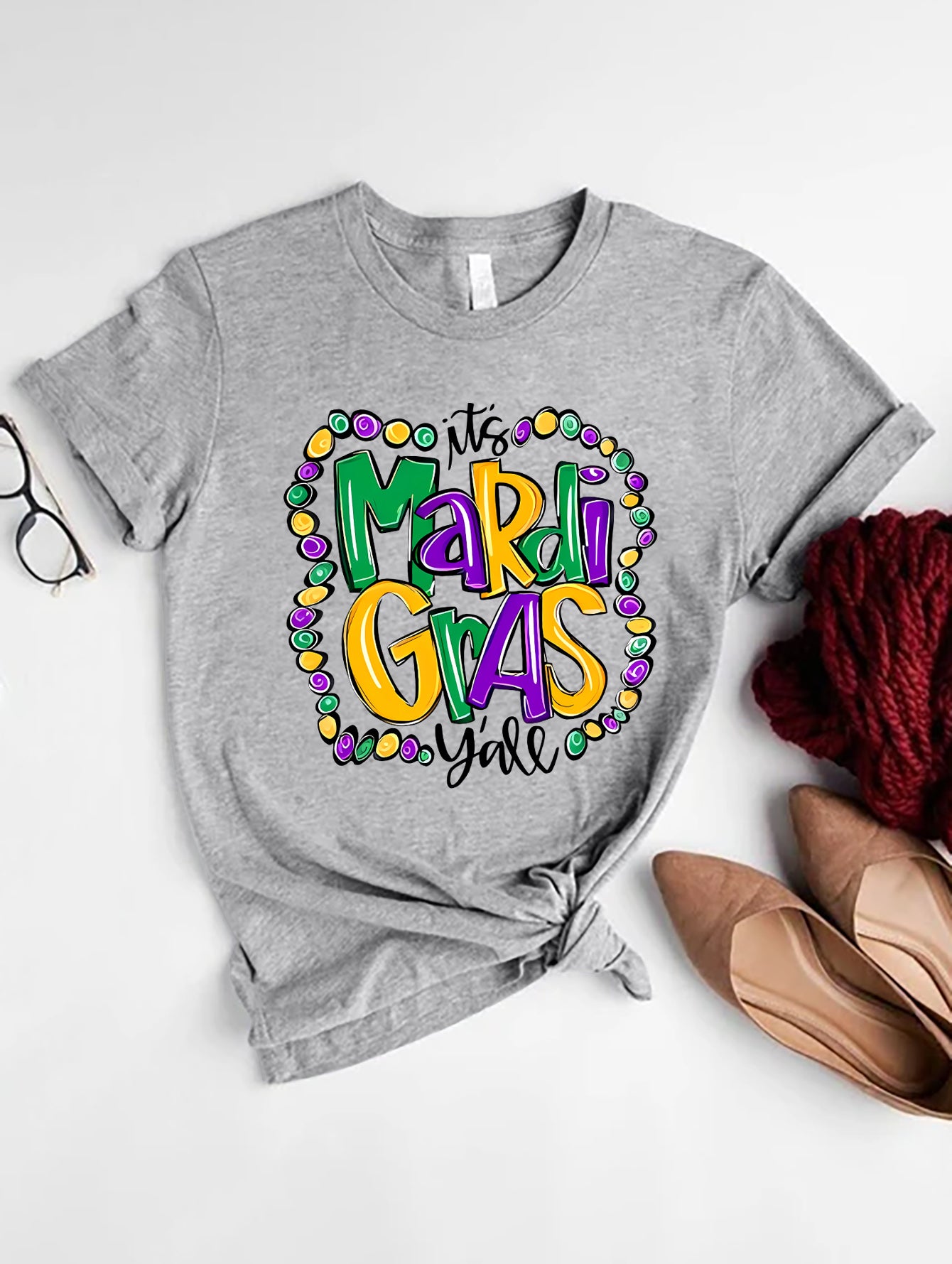 It's Mardi Gras Y'all Tee (s-2xl, multiple colors)